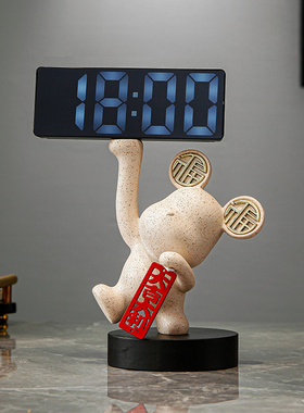 暴力熊时钟酒柜装饰品乔迁礼物