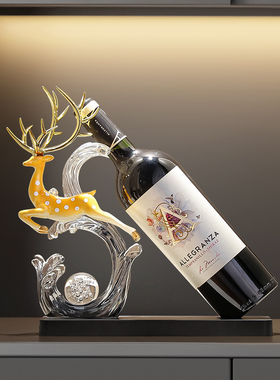 一路风生水起红酒架摆件高级感