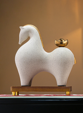 陶瓷马上有钱新中式客厅办公室