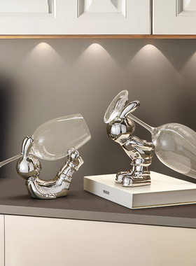 陶瓷杯架摆件现代简约客厅酒柜