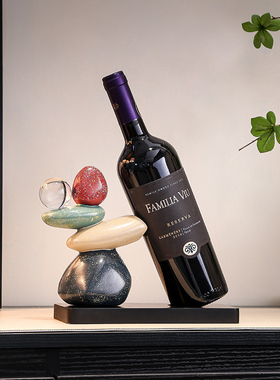 时来运转红酒架摆件现代高级感轻奢客厅酒柜餐边柜红酒托家居装饰