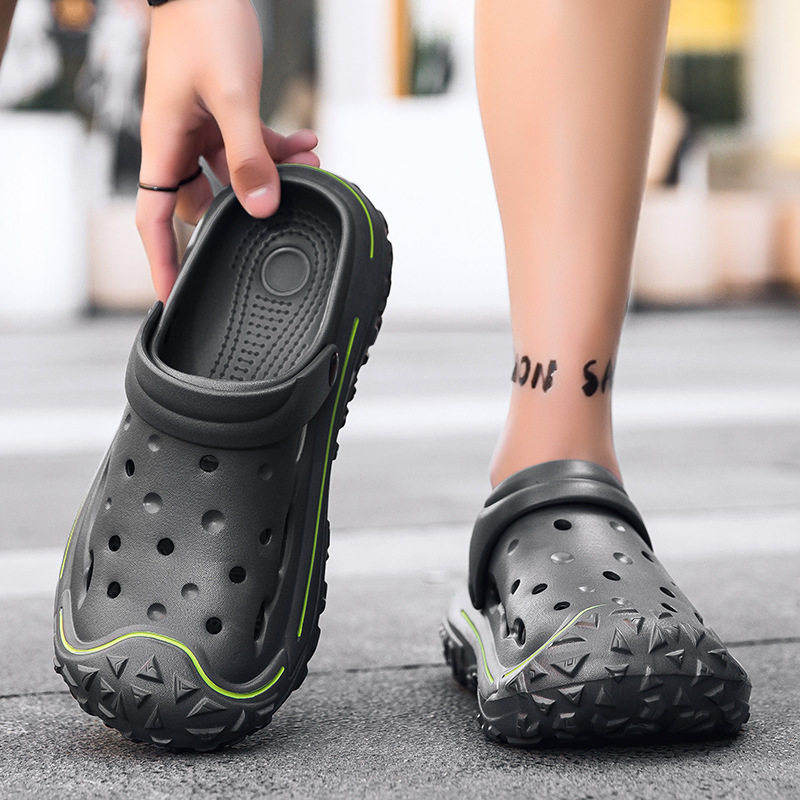 晋江和诚鞋业大码时尚休闲洞洞鞋户外海边沙滩凉鞋男士透气拖鞋,淘宝优惠券,粉丝福利购,淘宝优惠卷