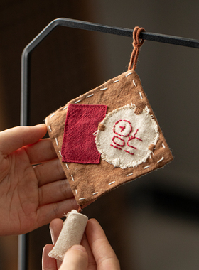 创意手缝布艺小福挂件