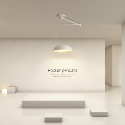 摇臂餐厅吊灯2025新款全光谱led现代简约创意可移位吧台岛台灯具 - 图1