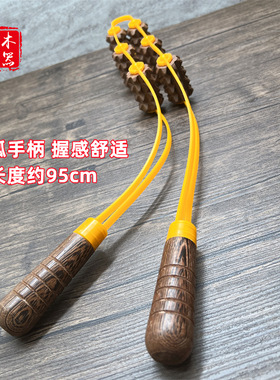 木质家用按轮鸡翅木滚轮拉背按器经络保健按拉背拉伸器
