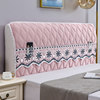 Gold velvet full-in elastic bedside hood solid color fabric