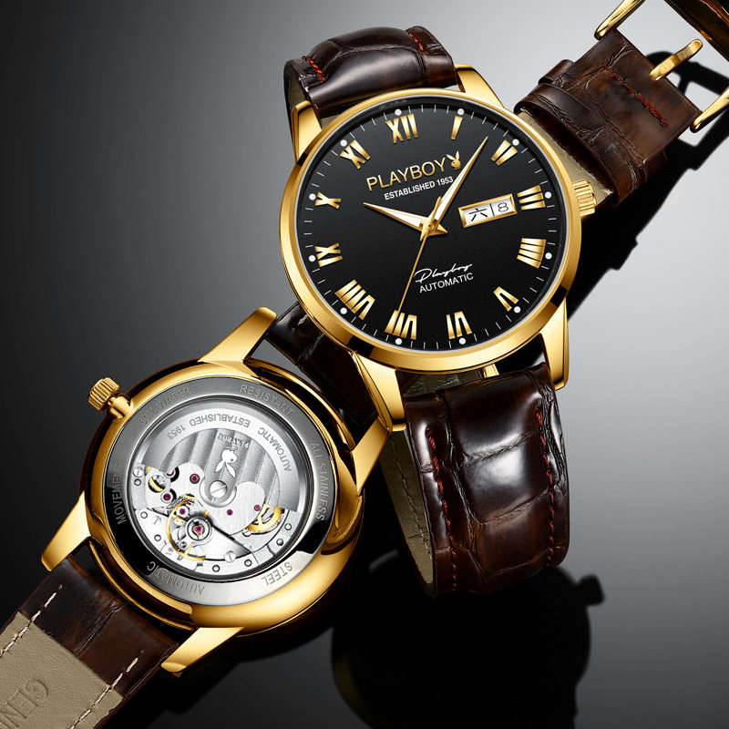 官方旗舰店正品名牌男士全款机械表 pou国产腕表