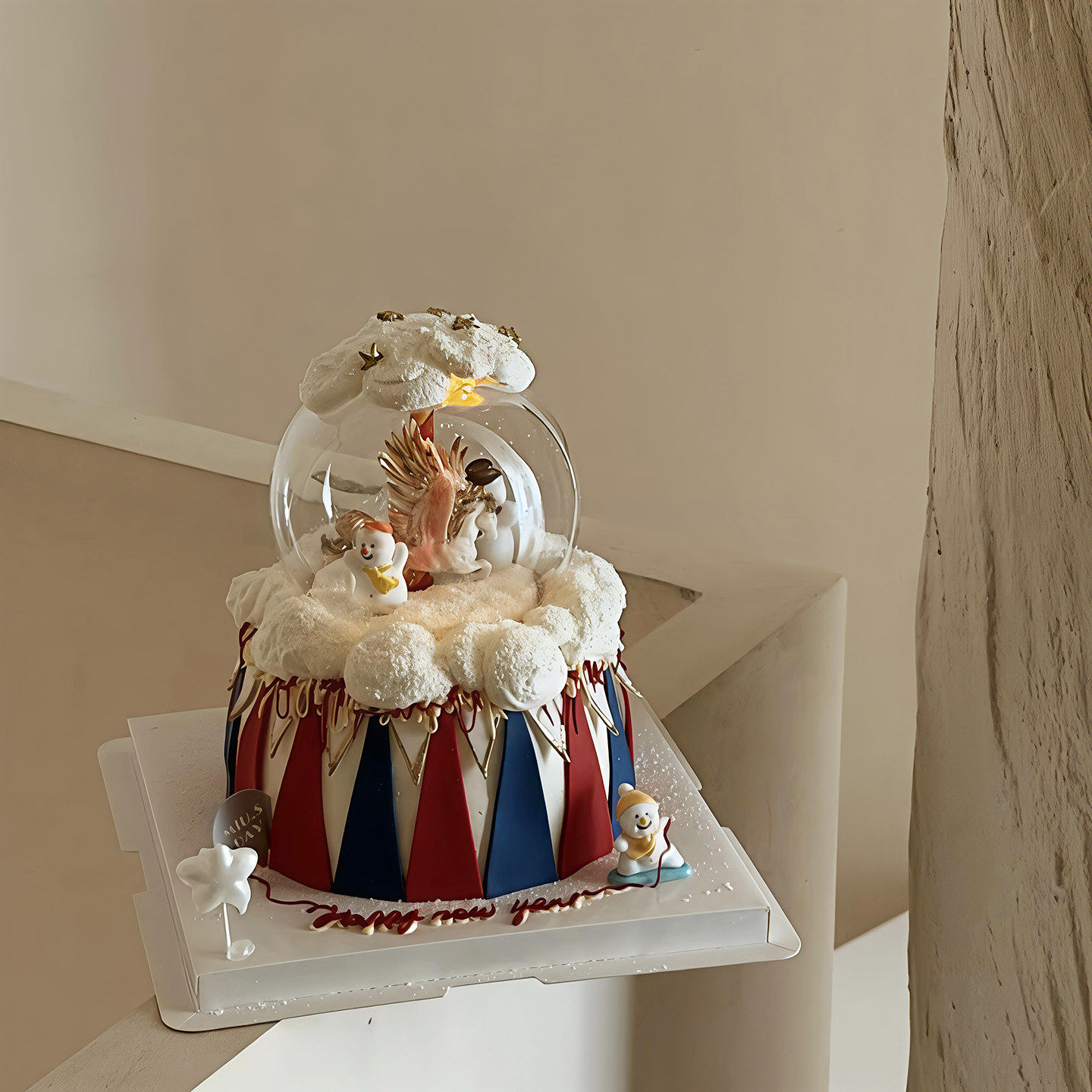 网红马年马戏团烘焙蛋糕装饰摆件飞马模具水晶球玻璃罩雪人插件,淘宝优惠券,粉丝福利购,淘宝优惠卷