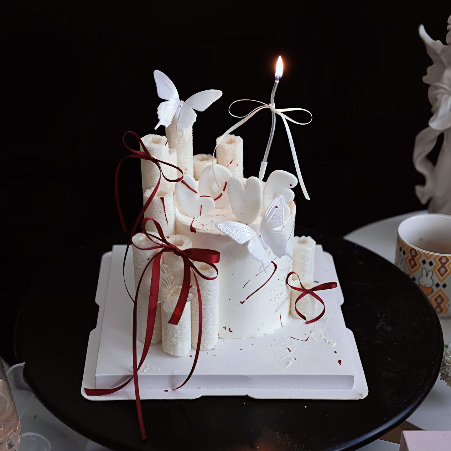 佳妍2.14情人节网红烘焙蛋糕装饰摆件LOVE翻糖切模幻彩蝴蝶插件,淘宝优惠券,粉丝福利购,淘宝优惠卷