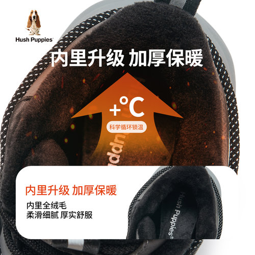 暇步士童鞋儿童男大童棉鞋加绒保暖二棉鞋冬季户外登山新款保暖鞋 - 图1