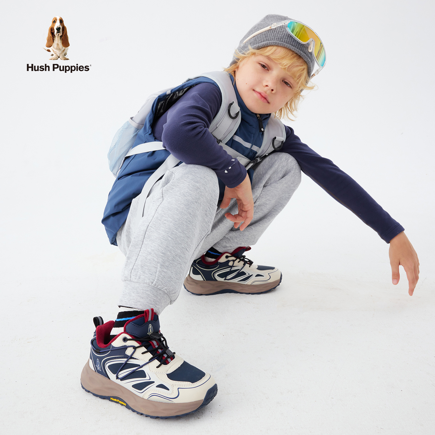 暇步士童鞋儿童运动鞋男童棉鞋冬季加绒保暖二棉软底登山徒步鞋子 - 图3