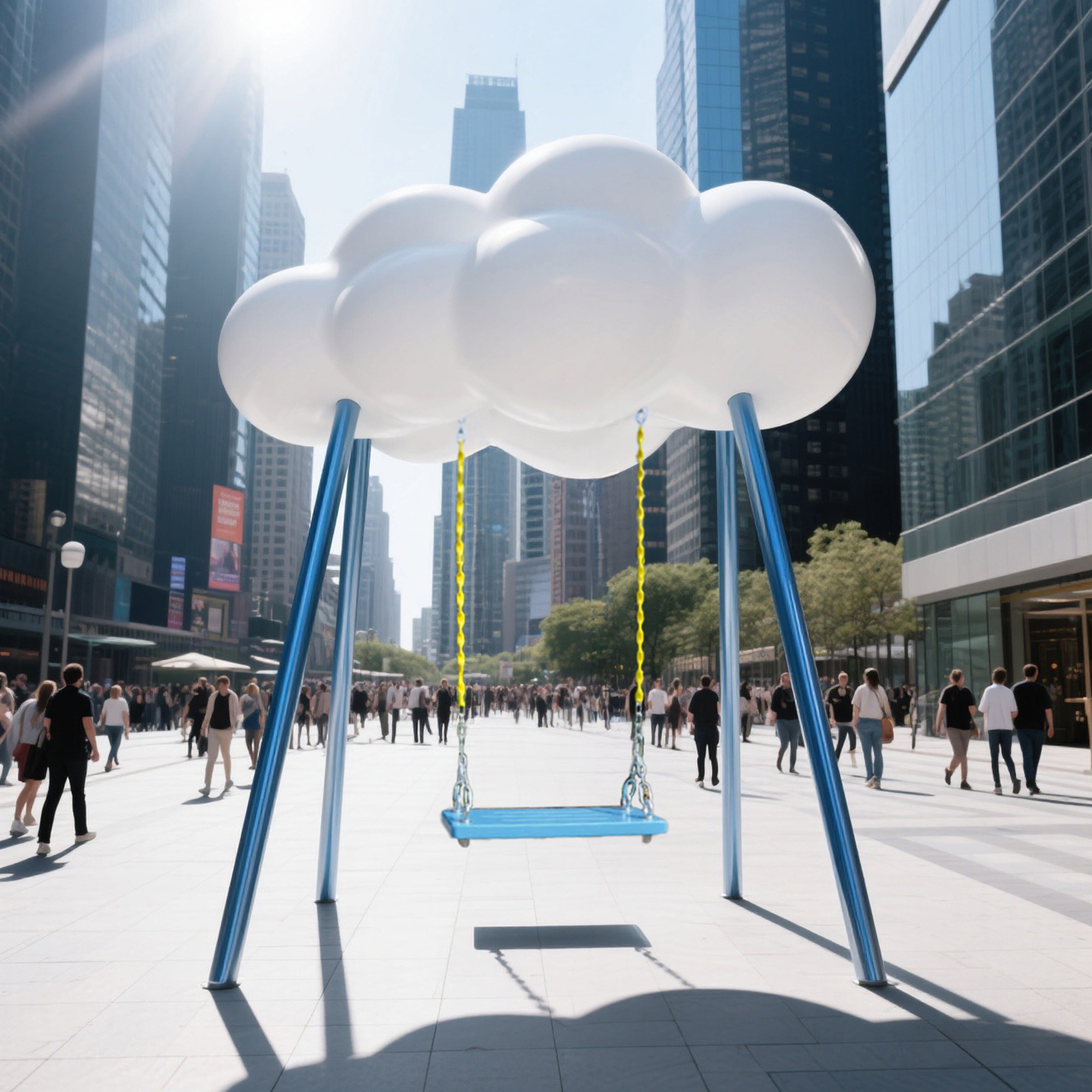 梦幻云朵秋千玻璃钢卡通雕塑户外公园景观装饰品摆件网红打卡拍照,淘宝优惠券,粉丝福利购,淘宝优惠卷