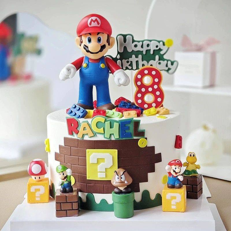 网红超级玛丽马里奥蛋糕装饰摆件小蘑菇恐龙仔儿童生日甜品台插件,淘宝优惠券,粉丝福利购,淘宝优惠卷