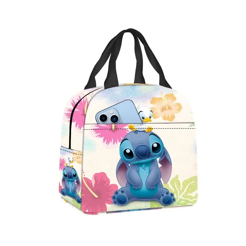 Disney Stitch Women's Lunch Bag Boys and Girls Cartoon Fashi - 图2