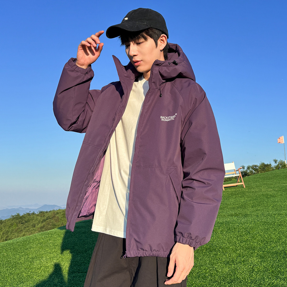 唐狮冬季新款男前胸后背立体硅胶印花羽绒服冲锋少年厚外套潮TD,淘宝优惠券,粉丝福利购,淘宝优惠卷