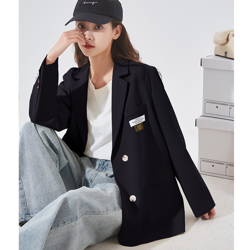 唐狮女西装外套2022春秋新款小清新 唐狮outlets店西装