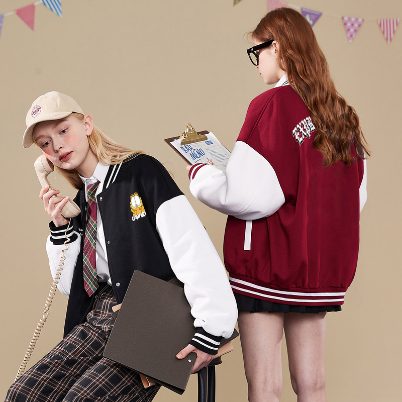 唐狮棒球服外套2022春秋新款潮上衣 唐狮outlets店短外套