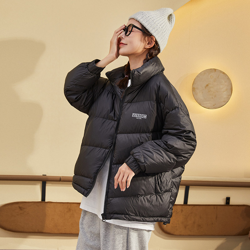 唐狮宽松保暖短款新款立领羽绒服 唐狮outlets店羽绒服