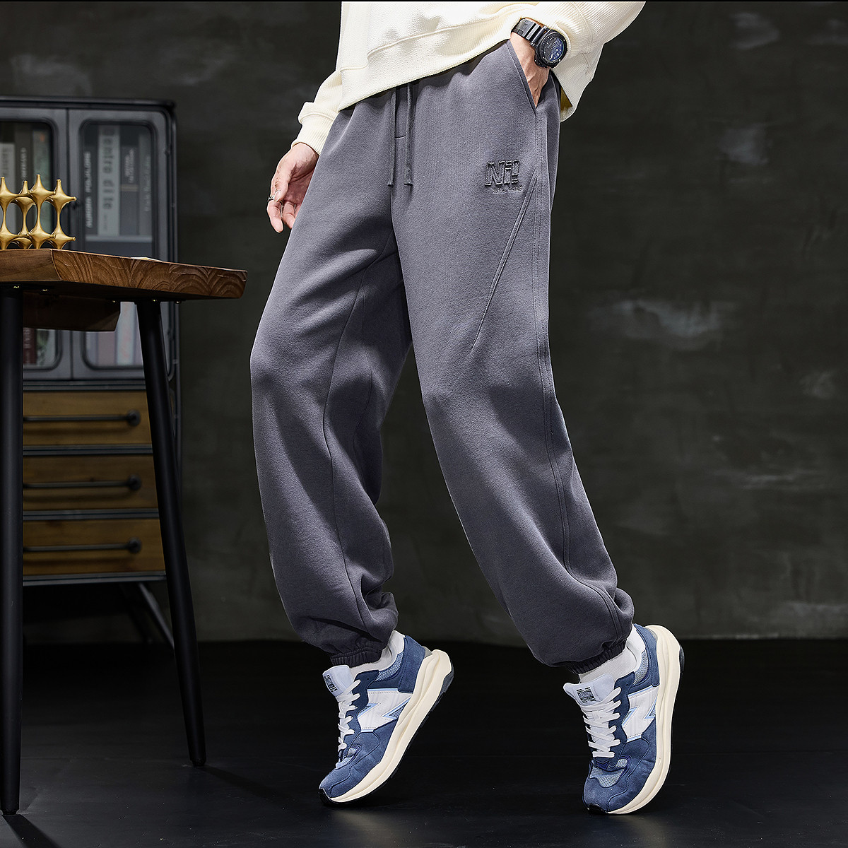 唐狮秋冬新款男生休闲裤宽松束腿运动长裤美式酷潮百搭男TUTA,淘宝优惠券,粉丝福利购,淘宝优惠卷