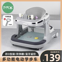 Infant electric walkway car 2023 new children anti-o-type leg side turning multifunction foldable kid start