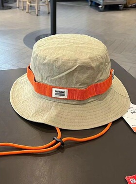 日系工装风女春夏户外登山钓鱼盆帽防晒遮阳帽撞色速干渔夫帽新款