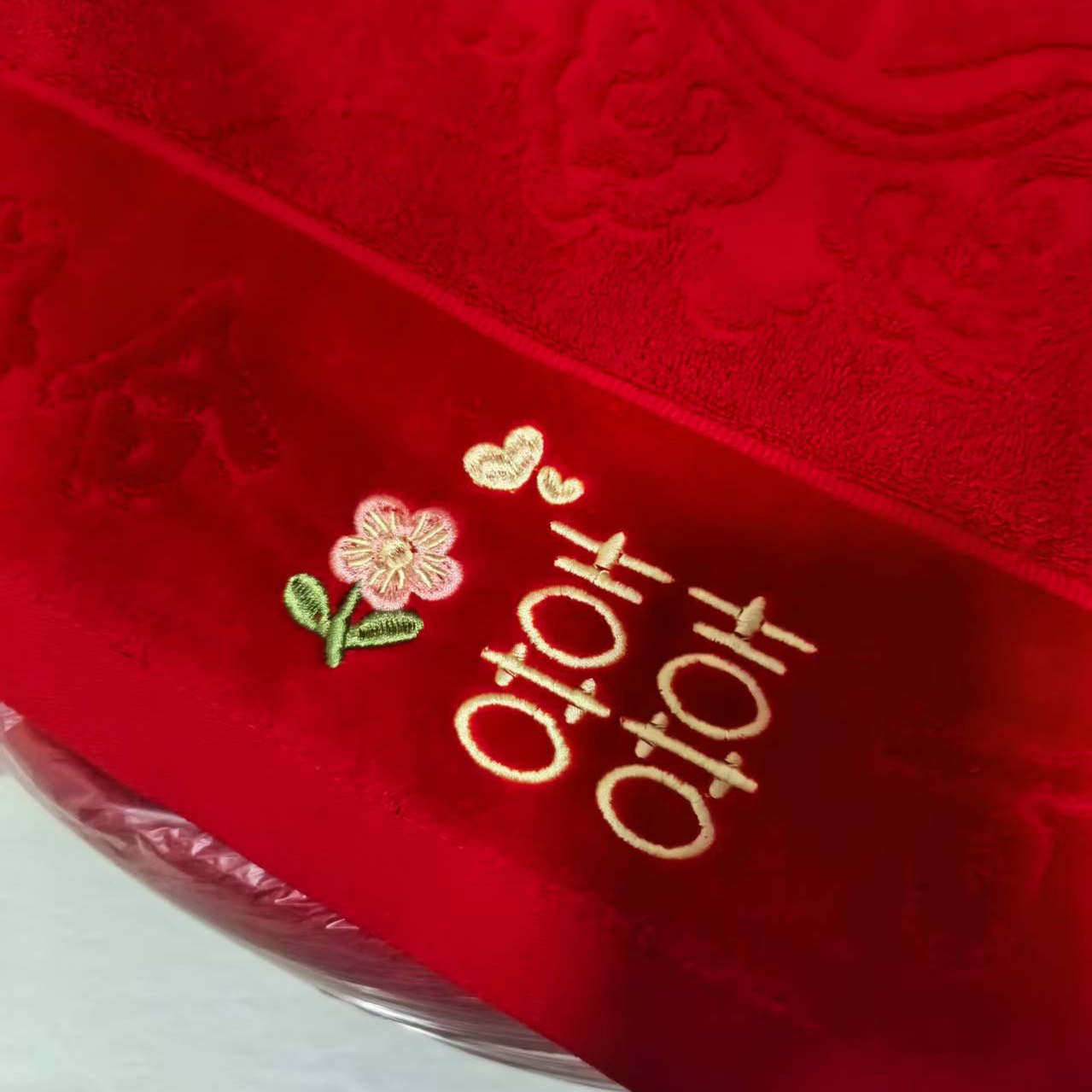 结婚枕巾纯棉高档大红毛巾样式枕头巾一对装居家全棉成人情侣婚庆,淘宝优惠券,粉丝福利购,淘宝优惠卷