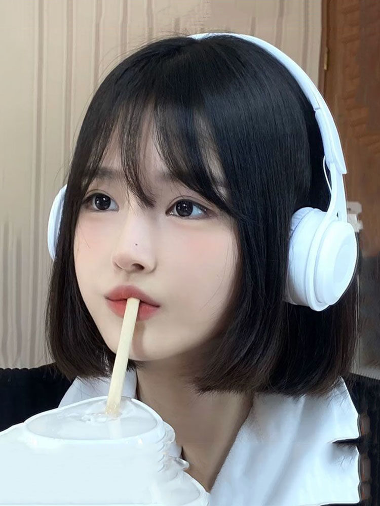 假发女短发仿真人发2021年新款短直发时尚自然波波头一刀齐全头套