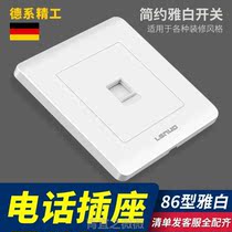 Home 86 Type Concealed Switch Socket Panel Wall Voice Weak electric Info Phone line One telephone socket