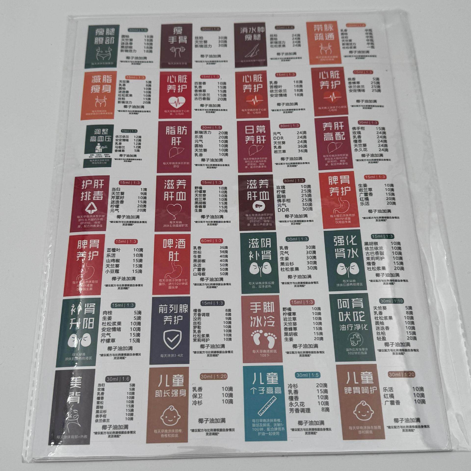 多特瑞精油配方贴纸 精油配方表 160配方贴纸精油贴 不干胶 diy,淘宝优惠券,粉丝福利购,淘宝优惠卷