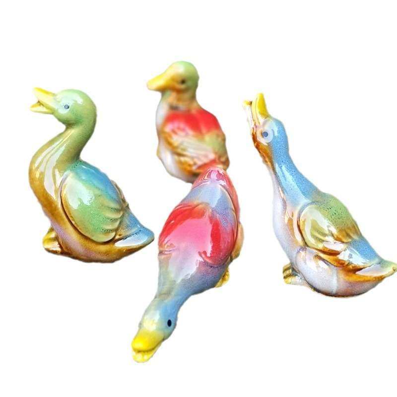 创意鱼缸流水加湿器造景装饰 陶瓷工艺品小动物釉下彩 小鸭子四款,淘宝优惠券,粉丝福利购,淘宝优惠卷