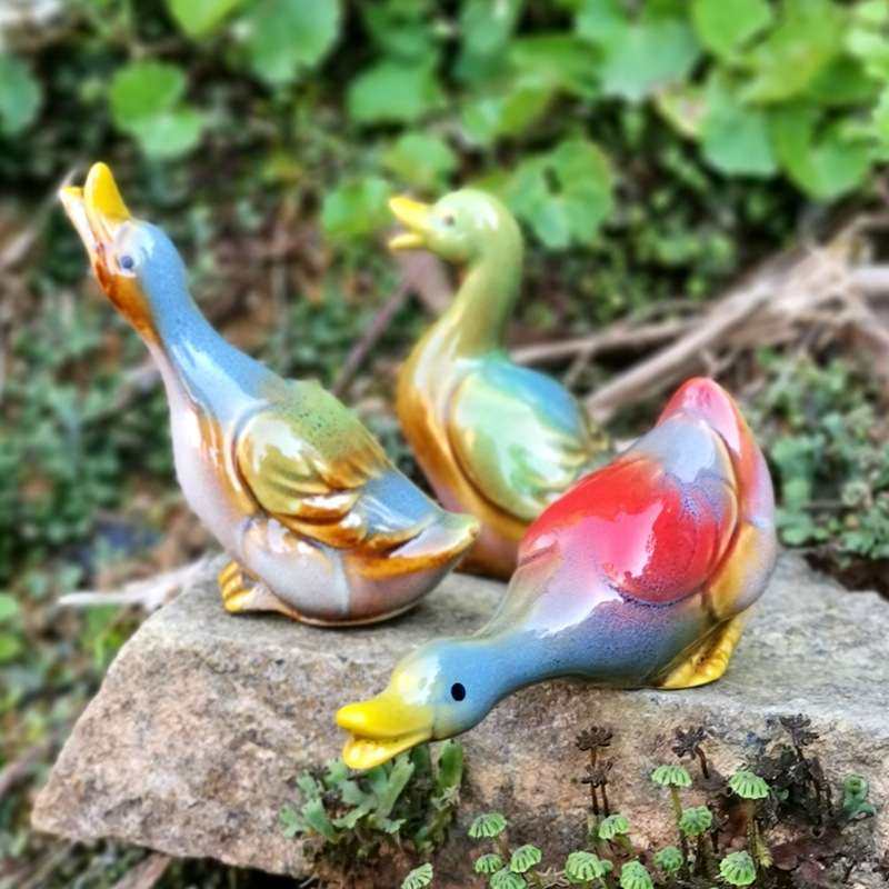 创意鱼缸流水加湿器造景装饰 陶瓷工艺品小动物釉下彩 小鸭子四款,淘宝优惠券,粉丝福利购,淘宝优惠卷