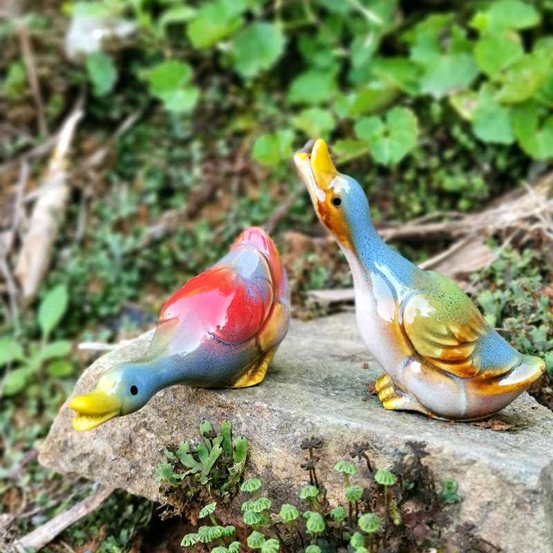 创意鱼缸流水加湿器造景装饰 陶瓷工艺品小动物釉下彩 小鸭子四款,淘宝优惠券,粉丝福利购,淘宝优惠卷