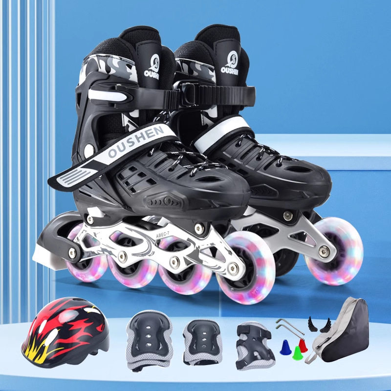 欧神溜冰鞋儿童款女男童旱冰滑轮滑冰轮滑鞋6-12初学者成人岁学生,淘宝优惠券,粉丝福利购,淘宝优惠卷