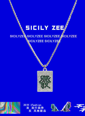 麻将發方牌项链闺蜜礼物