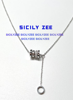 钛钢小蛮腰流苏锁骨链