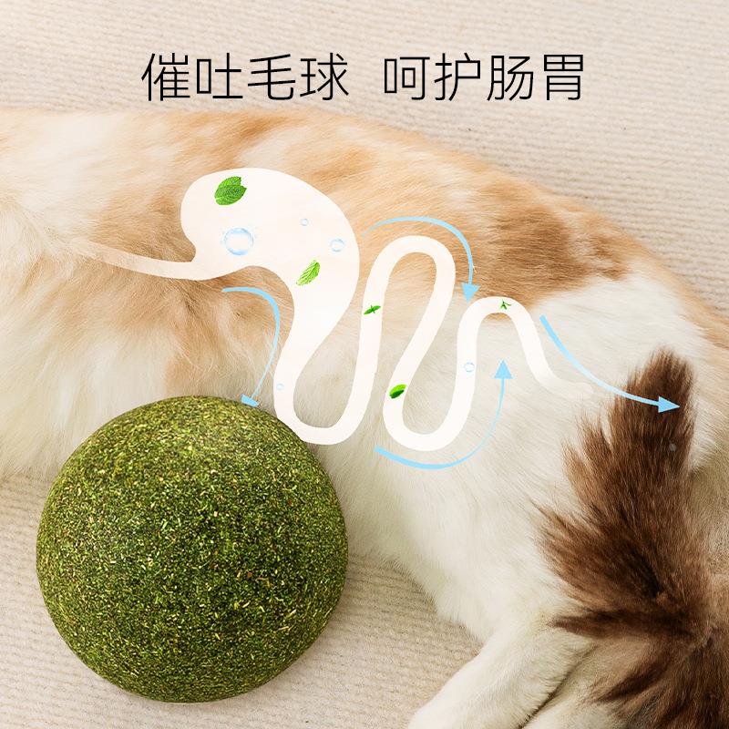 巨型猫薄荷球催吐毛球10cm超大猫咪玩具解闷磨牙实心逗猫宠物用品-图1