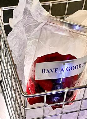 冰封玫瑰鲜花朵透明易拉罐桌面装饰摆件仪式感礼品纪念日装饰品束