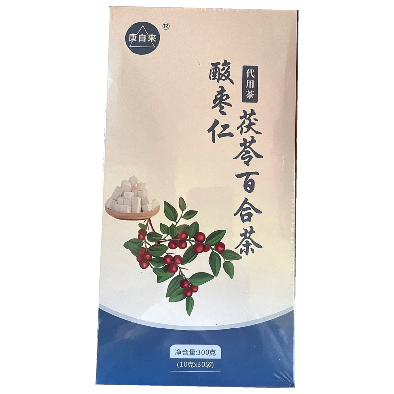 康自来茯苓酸枣仁百合茯苓茶石斛桑椹红枣桂圆枸杞莲子茶睡眠茶