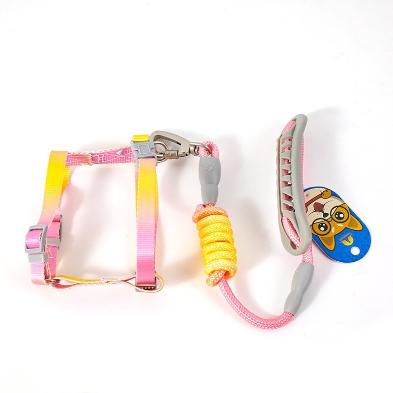 Z宠物工字牵引绳大型猫专用七彩渐变色牵引圆绳户外防勒遛猫绳批,淘宝优惠券,粉丝福利购,淘宝优惠卷