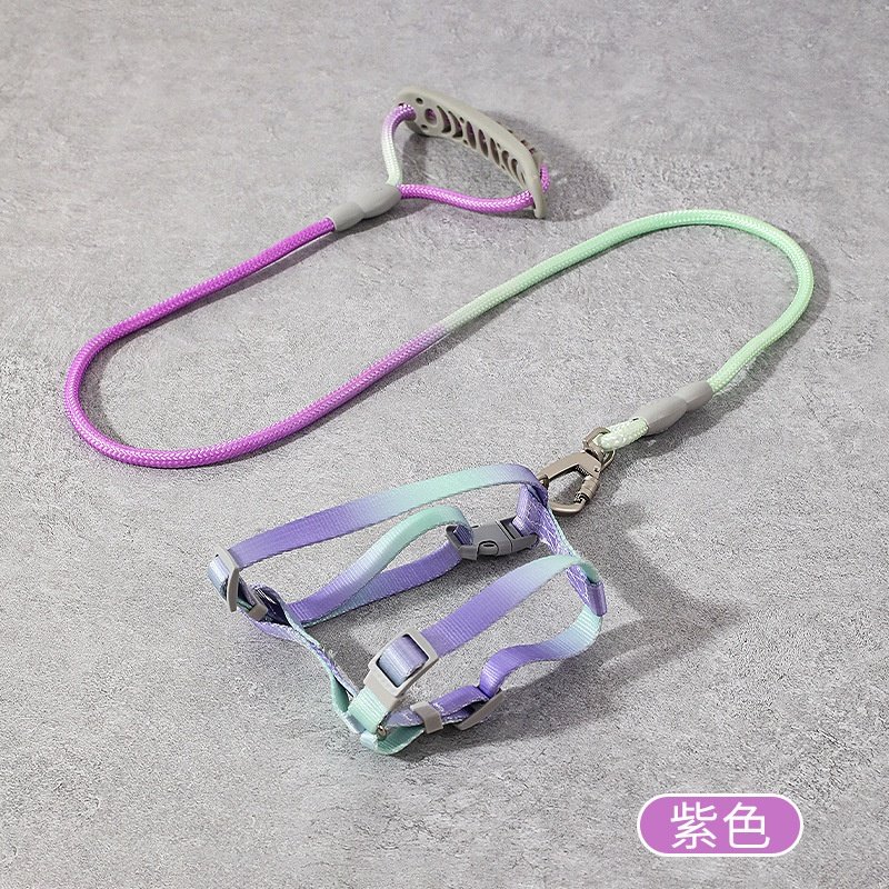 Z宠物工字牵引绳大型猫专用七彩渐变色牵引圆绳户外防勒遛猫绳批,淘宝优惠券,粉丝福利购,淘宝优惠卷