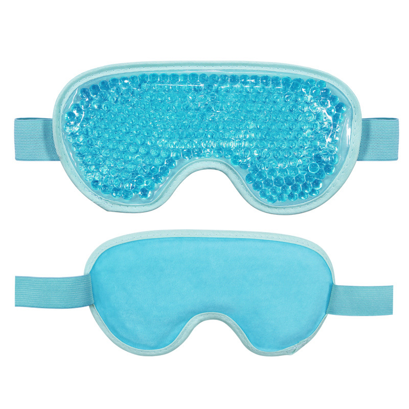 冷热敷眼部眼罩物理降温PVC凝胶gel冰敷遮光镂空眼罩面膜旅行套装 - 图0