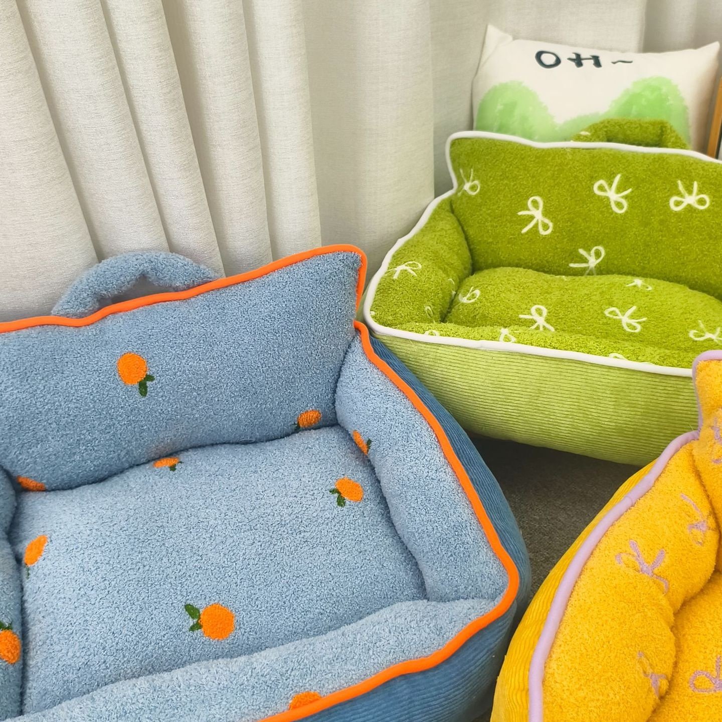 狗沙发窝田园宠物窝中小型犬猫通用宠物床格子窝秋冬保暖宠物窝,淘宝优惠券,粉丝福利购,淘宝优惠卷