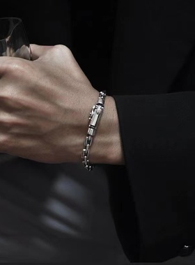 惜汝新款个性插销手链潮男环扣环简约百搭复古情侣男女手链