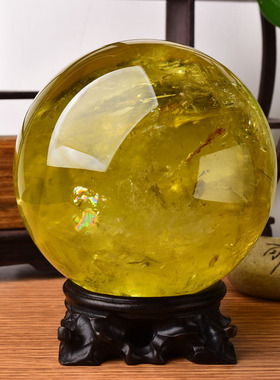 一物天然水晶球矿石办公室