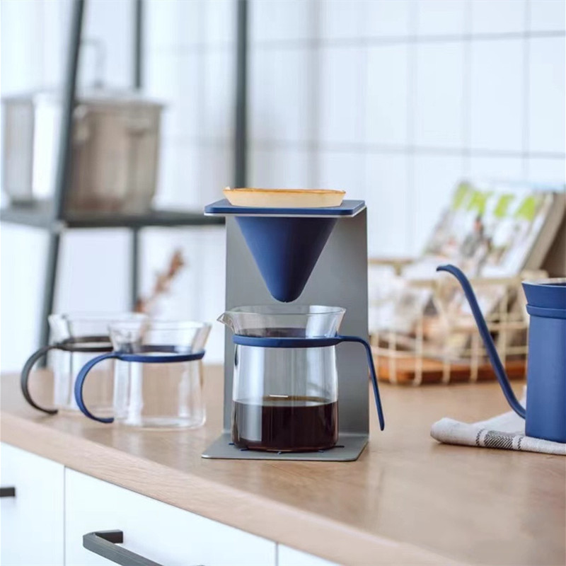 熊与杨 手冲咖啡壶 滤杯滤架分享壶V60手摇磨温控壶组合极简ins风 - 图1