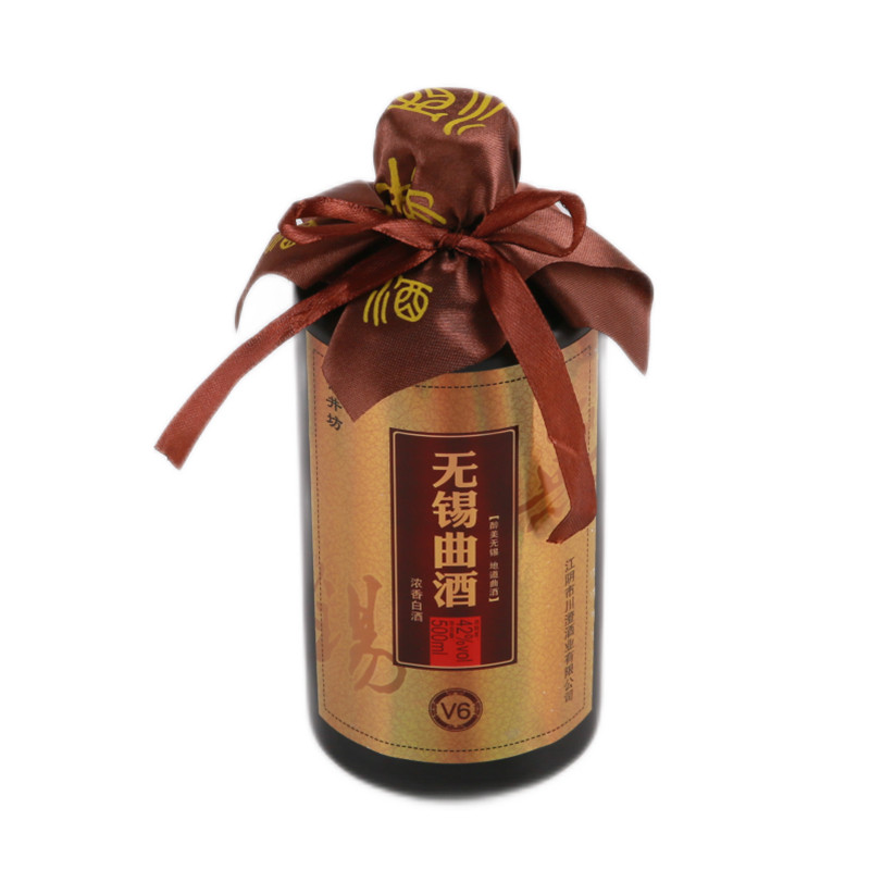 八瓶带礼盒 无锡白酒浓香醉美无锡地道曲酒V6型