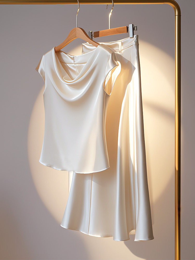 夏装搭配一整套高级感小香风气质上衣杏色半身裙盐系轻熟两件套装,淘宝优惠券,粉丝福利购,淘宝优惠卷