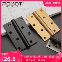 Puthyme muted no oil flat open hinge thickened stainless steel room door wood door 4-inch invisible door primary-secondary hinge