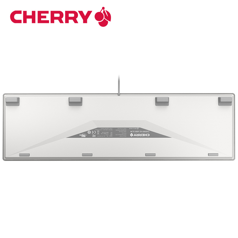 CHERRY樱桃键盘办公薄膜键盘超薄有线金属键盘笔记本电脑女生码字
