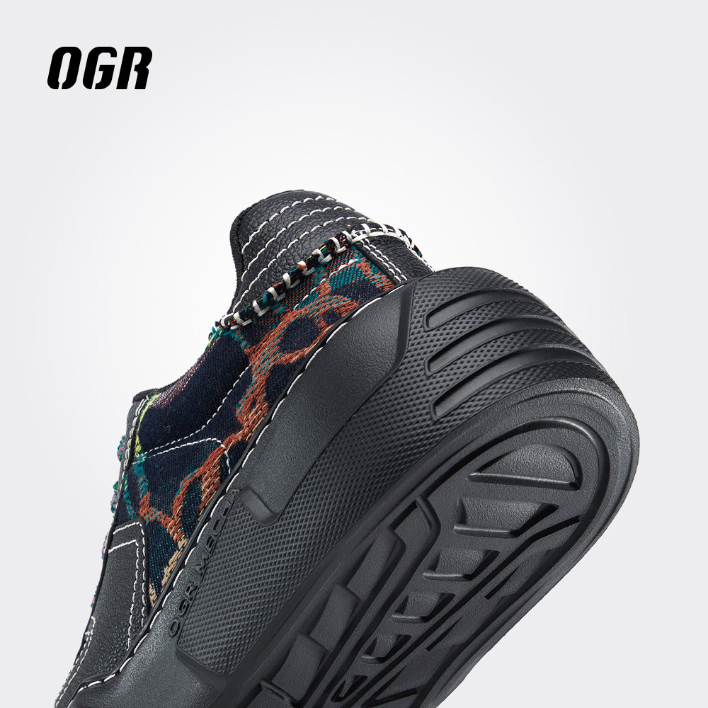 【新品开售】OGR休闲板鞋男女运动复古厚底增高小白鞋2025新款